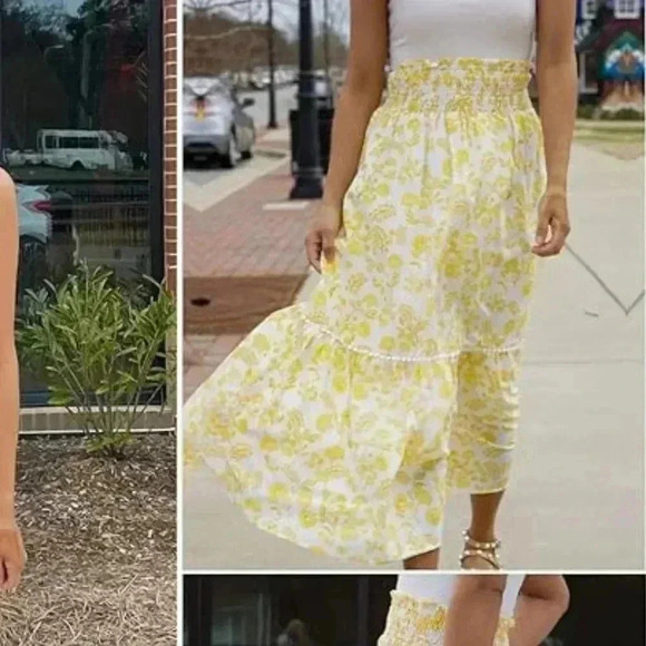 BTFBM Women Summer Spring Floral Long Skirt - Picture 4 of 4